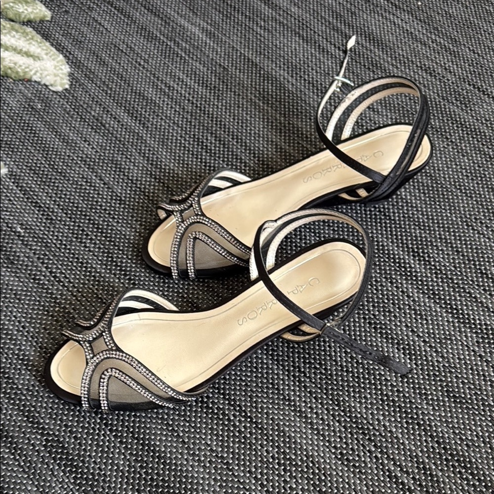 Black Beaded Strappy Women's Sandals - [Brand]